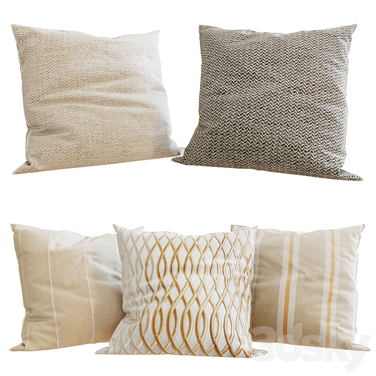 Zara Home Decorative Pillows set 55 Pillows 3D model