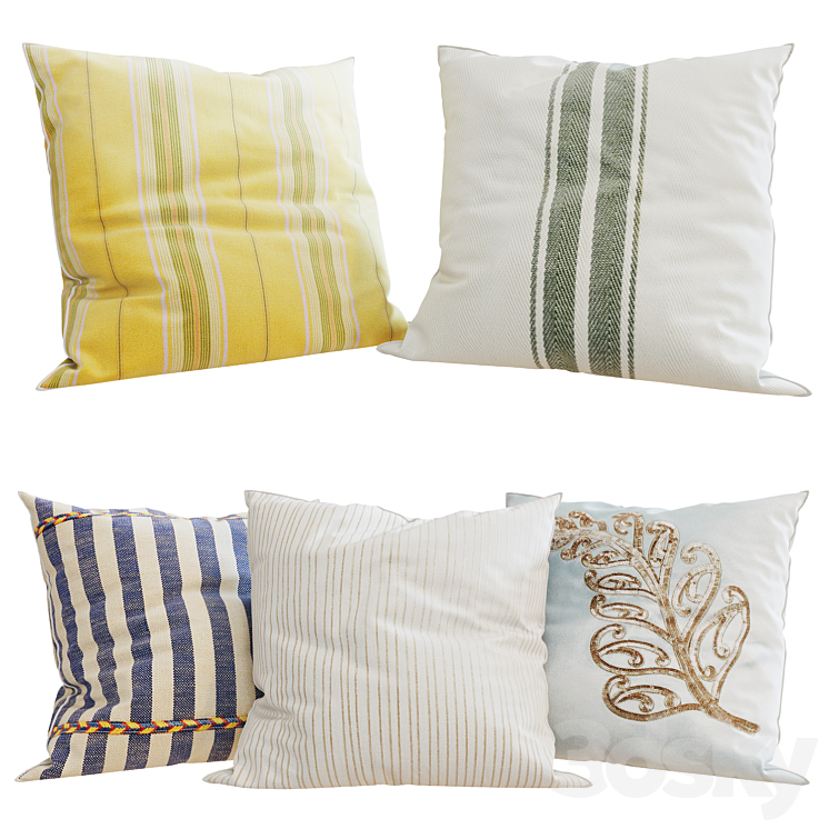 Zara Home Decorative Pillows set 60 Pillows 3D model