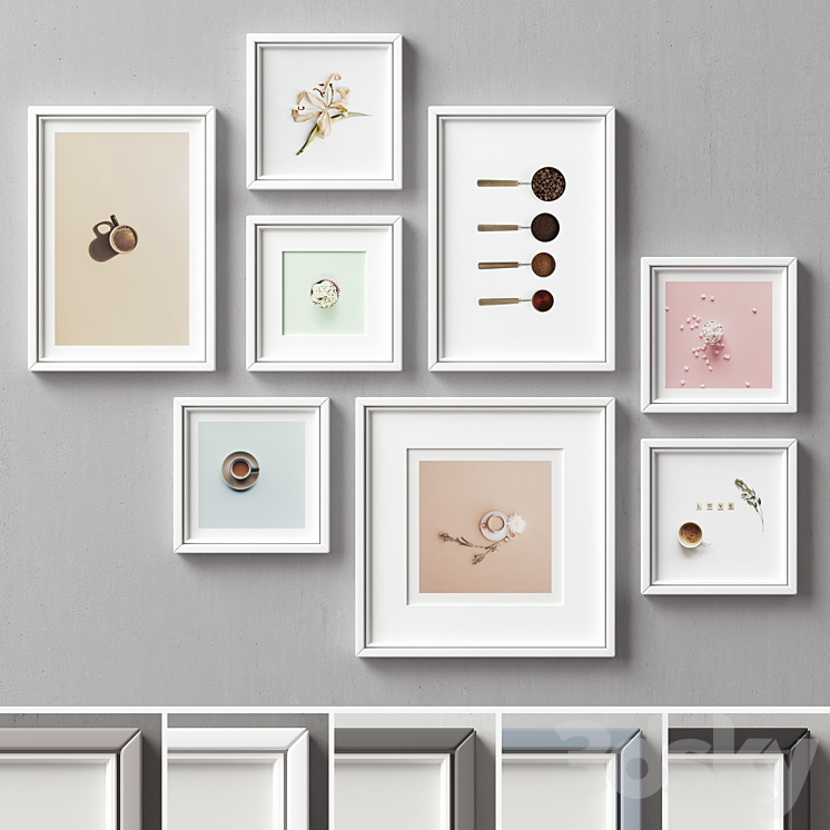 Picture Frames Set 158 Frame 3D model