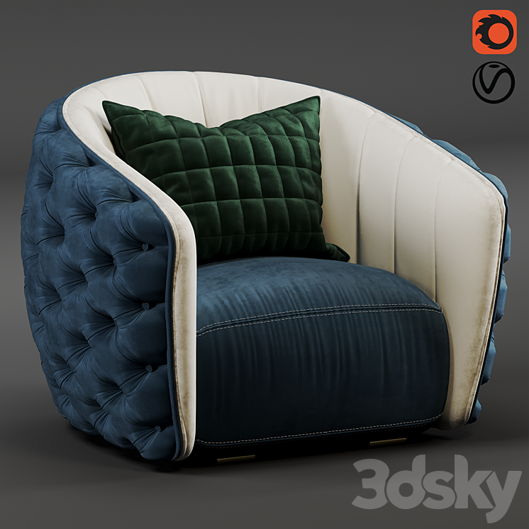 Lucilla - Arm chair - 3D model
