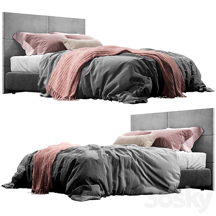 Bed Set Boho Home - Bed - 3D model