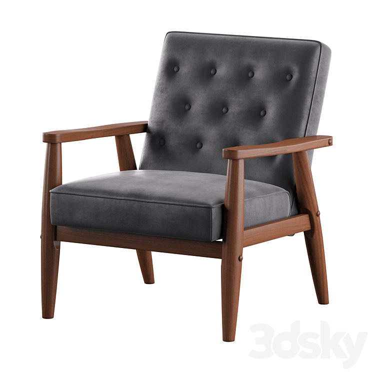 Troubadour natural wood frame chair discount
