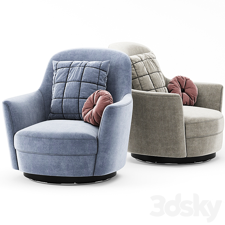 Larkin upholstered outlet swivel armchair