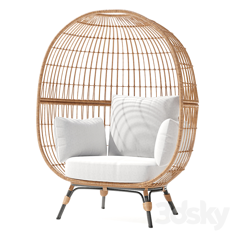 Southport patio egg chair Arm chair 3D model