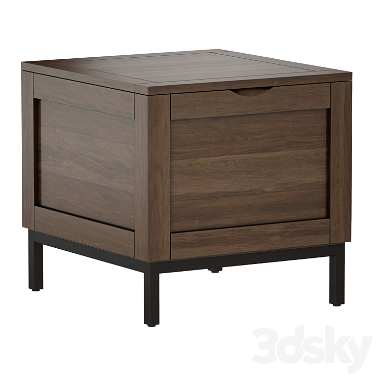 Tucker Gray Side Trunk Crate and Barrel Sideboard Chest of