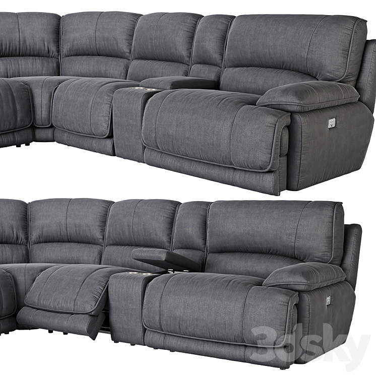 American Signature Furniture Mario 6 Piece Dual Power Reclining