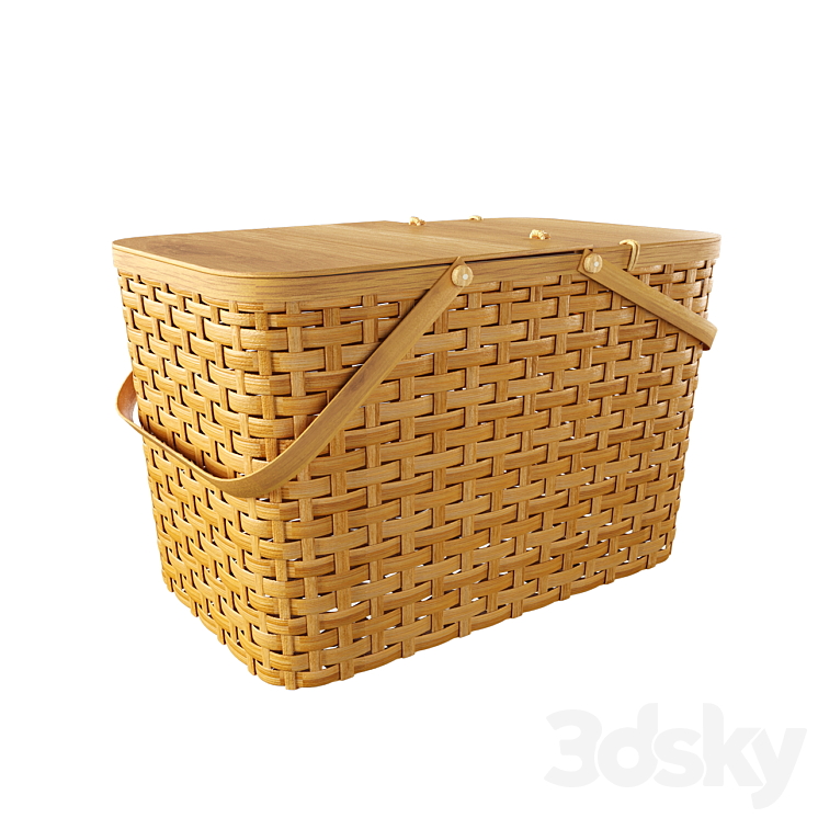 Zara Home FIBRE PICNIC BASKET Other decorative objects 3D model
