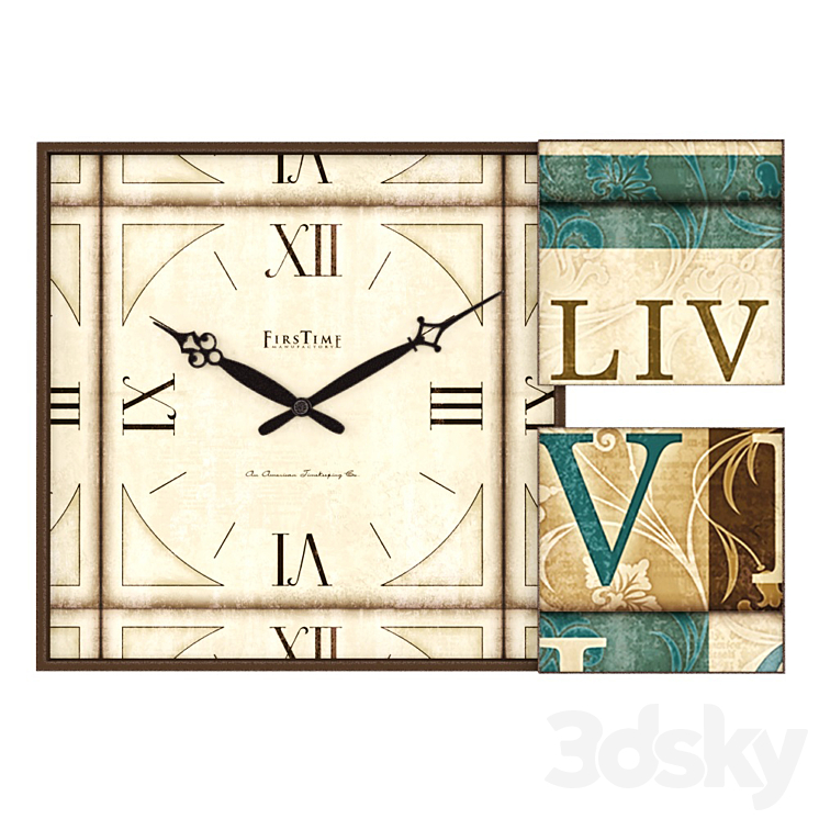 Emmaline Wall Clock Watches & Clocks 3D model