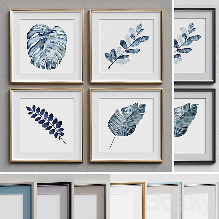 Nice Picture Frames Set 165 Frame 3D model