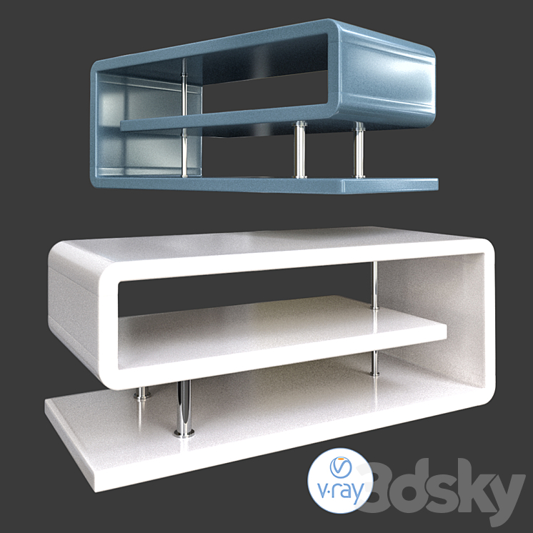 Wade logan luther floor shelf coffee table Table 3D model
