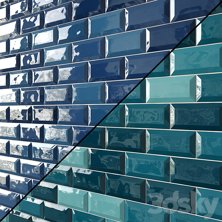 British Ceramic Tile Victorian Metro 9 types Tile 3D model