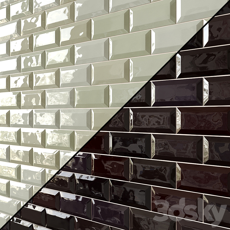 British Ceramic Tile Victorian Metro 9 types Tile 3D model