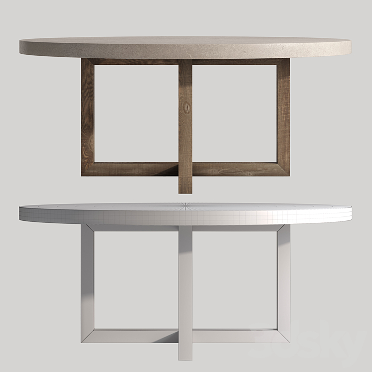 Heston round top dining table