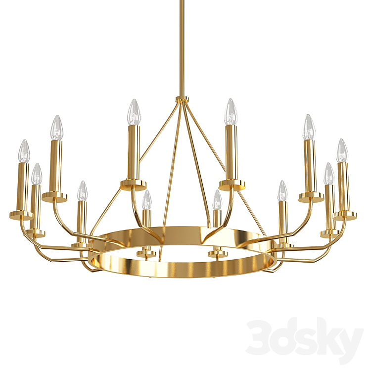 Berlin Chandelier By Arteriors Pendant light 3D model