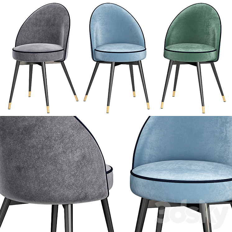 DINING CHAIR COOPER SET by eichholtz Chair 3D model