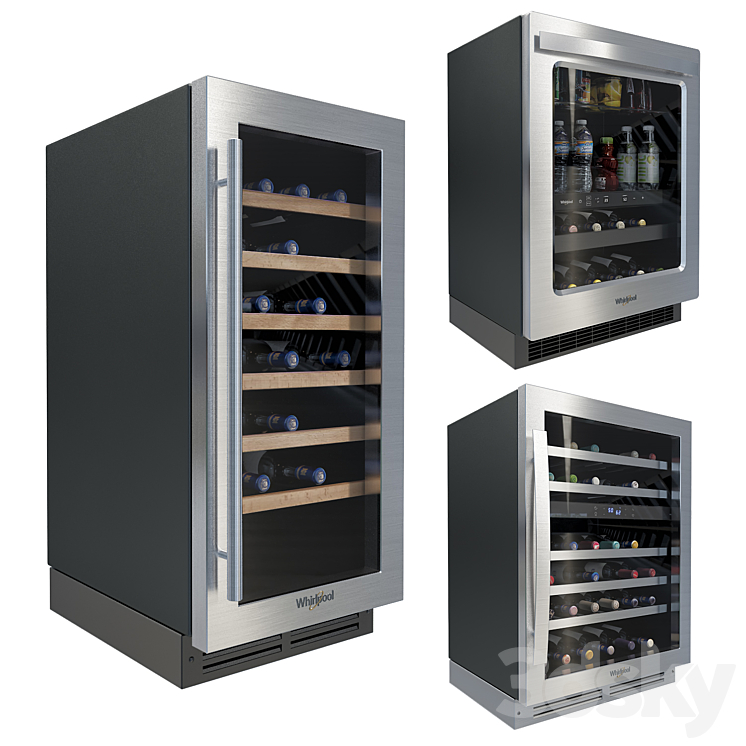 Whirpool Wine Refrigerators Kitchen appliance 3D model
