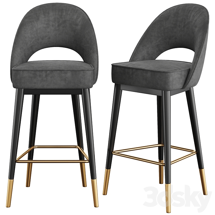 Danetti Clover Bar Stool Chair 3D model