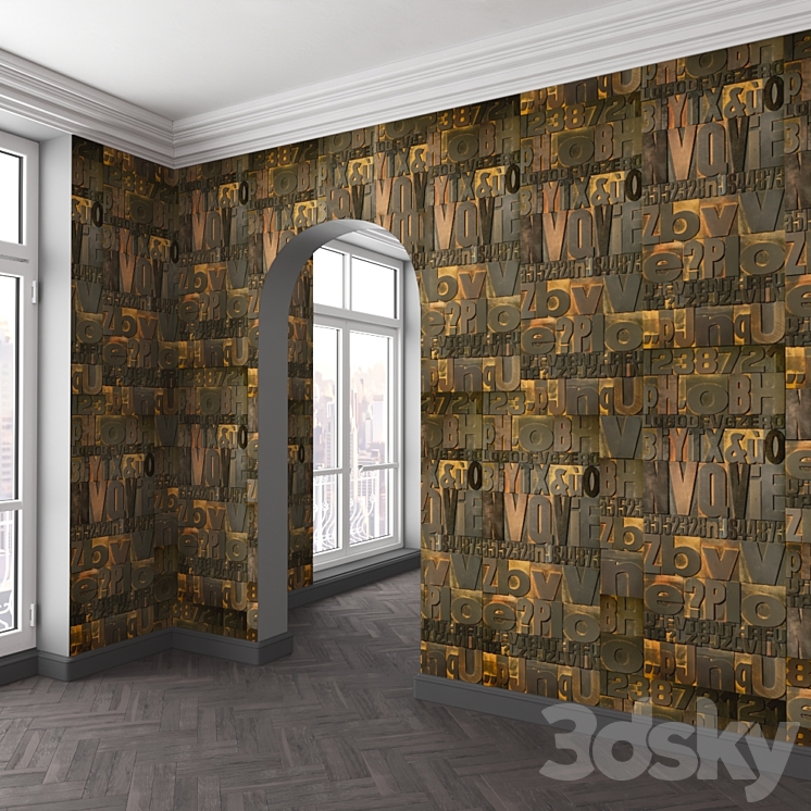 Wall & Deco wallpaper collection Life_73 Wall covering 3D model