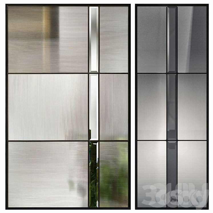 Fluted and ribbed glass Other decorative objects 3D model