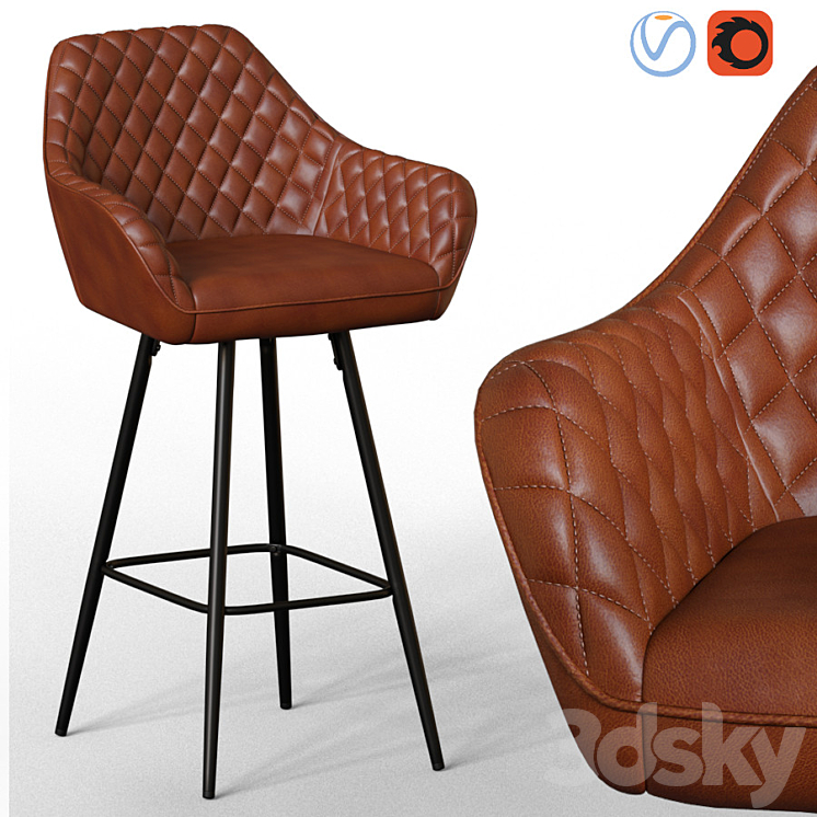 Hamilton black store leg bar stool