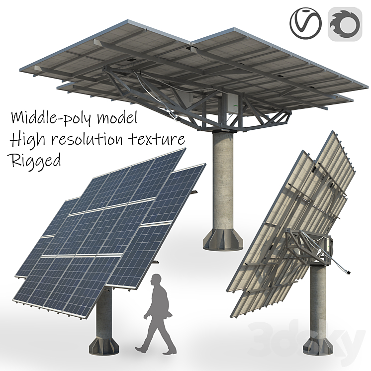 Solar panels / solar tracker - Other - 3D model