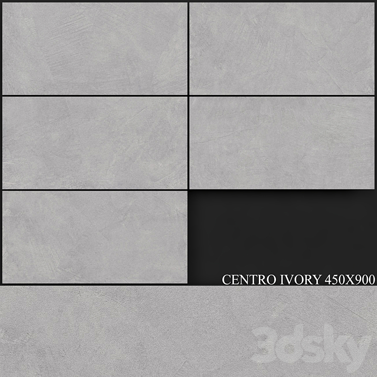 Zeus Ceramica Centro Ivory 450x900 Tile 3D model