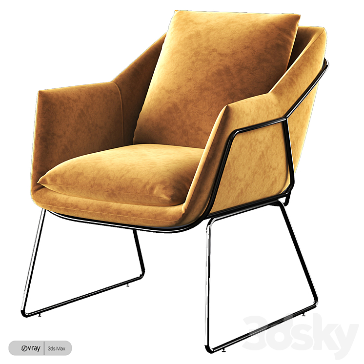 Elle decor odile top accent chair