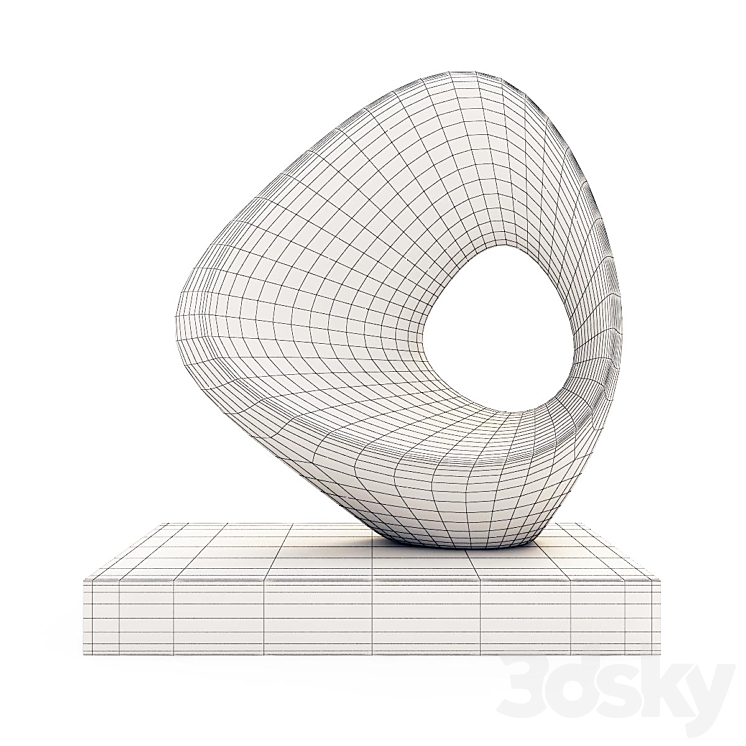 Abstract sculpture 3d model top