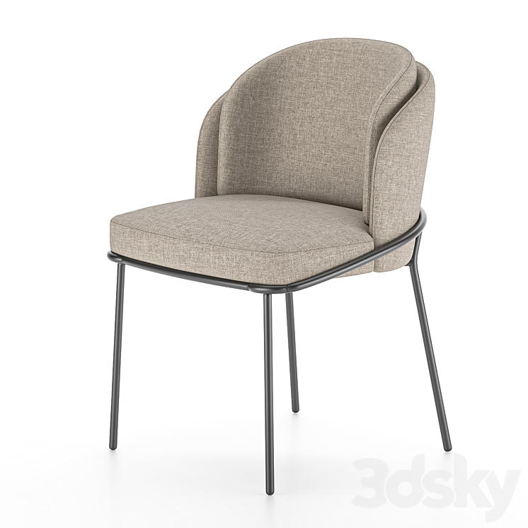 Fil Noir Dining Chair Chair 3D model