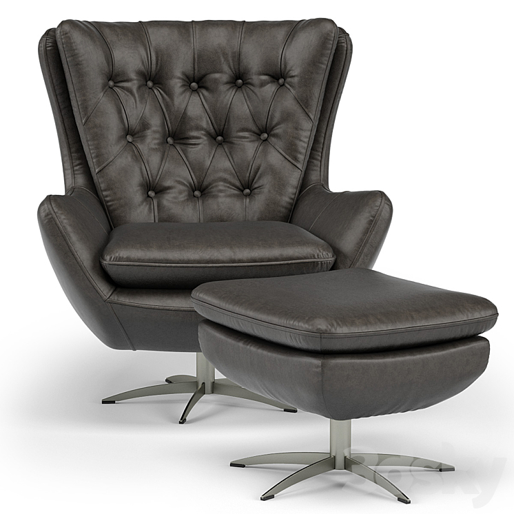 Wells chair with ottoman deals