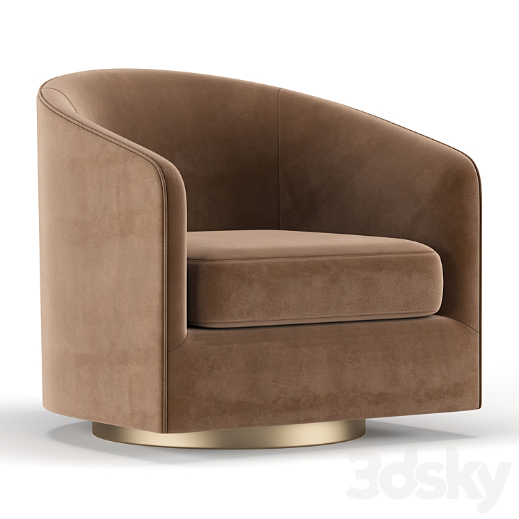 Gavyn swivel armchair Arm chair 3D model