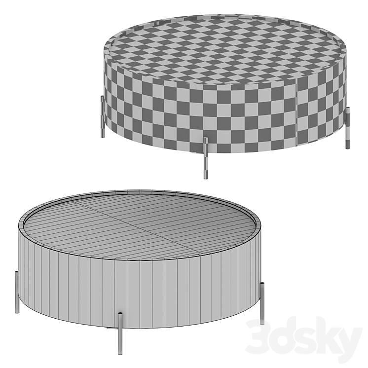 Luke Drum Table (Crate and Barrel) Table 3D model