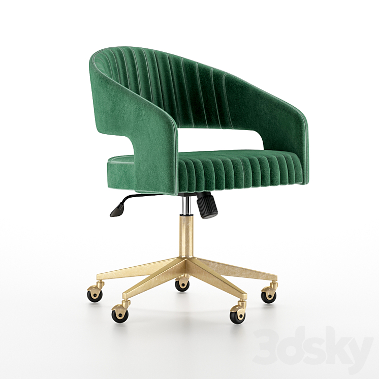 Suede shop office chair