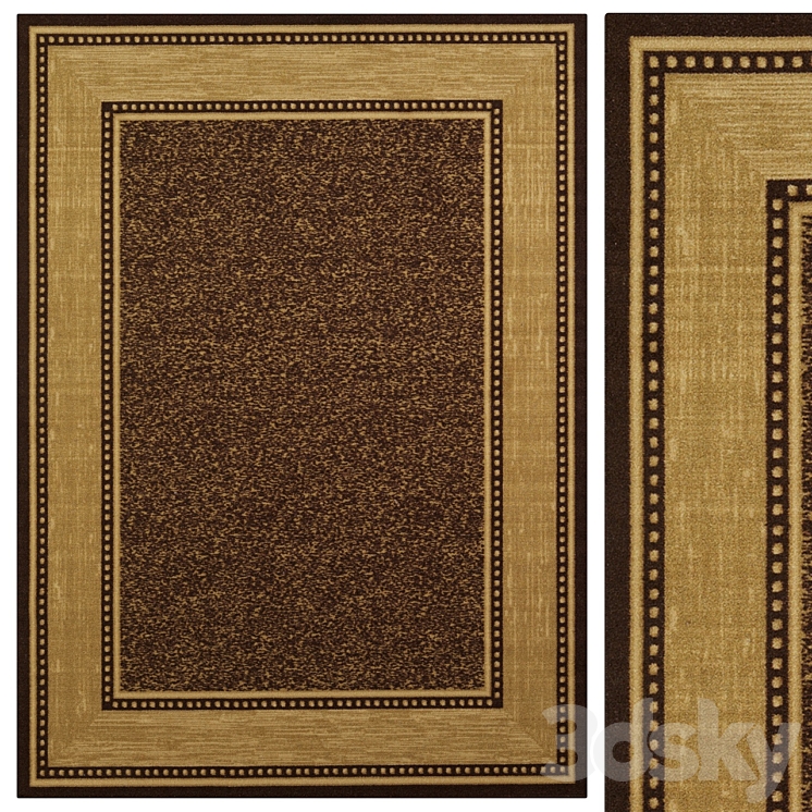 Ottomanson Ottohome Bordered Rug Carpets 3D model