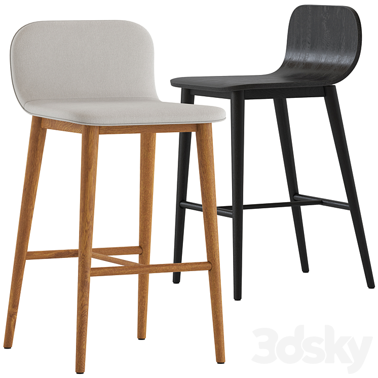 Globewest Sketch Puddle Barstool Chair 3D model