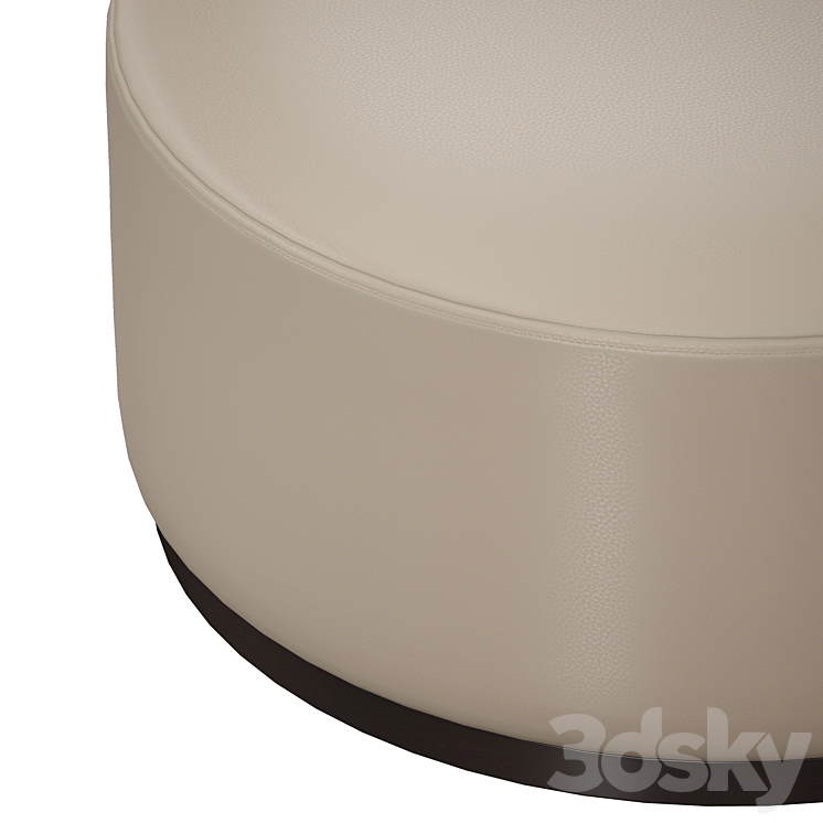 Zoey Leather Cocktail Ottoman (Crate and Barrel) Other soft seating