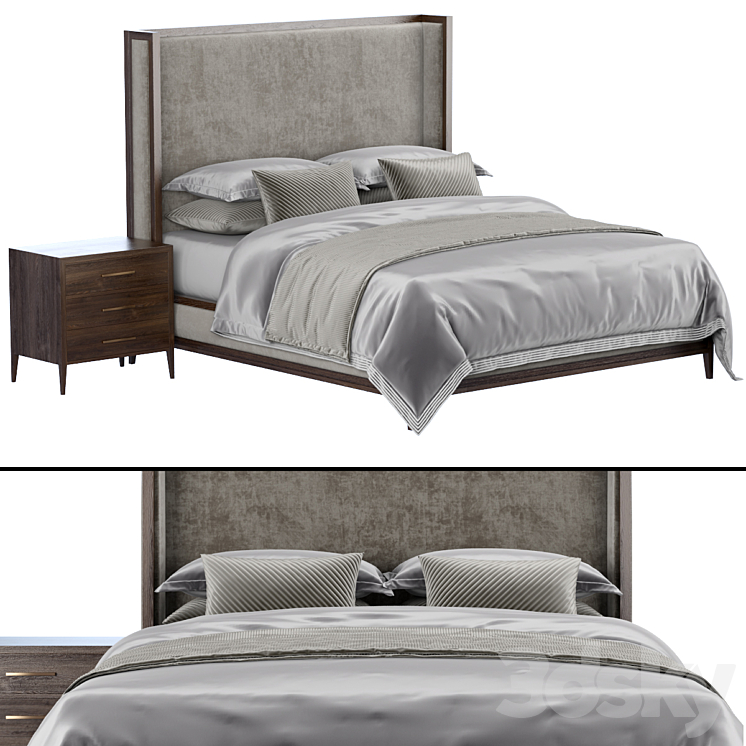 RH The French Contemporary bed Bed 3D model