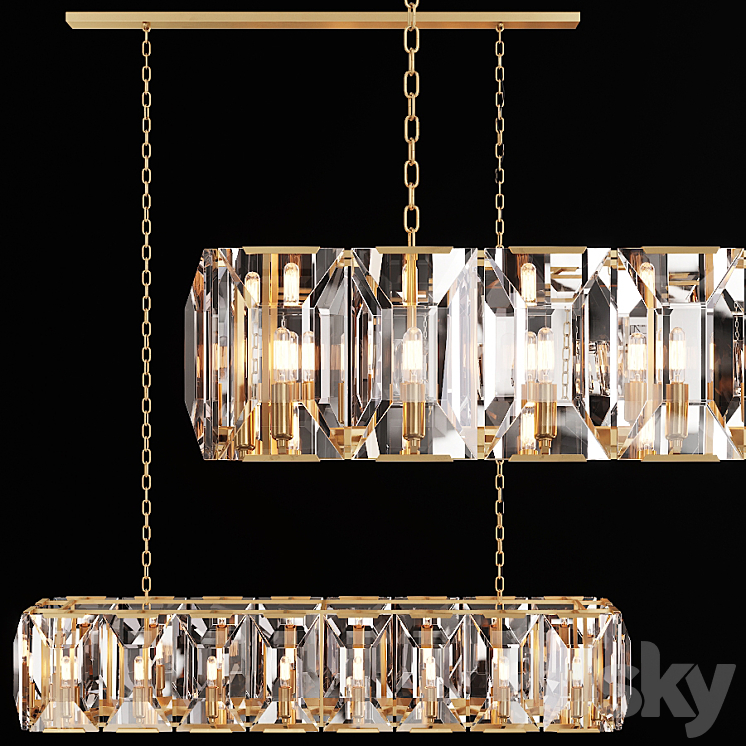 Harlow crystal outlet rectangular chandelier