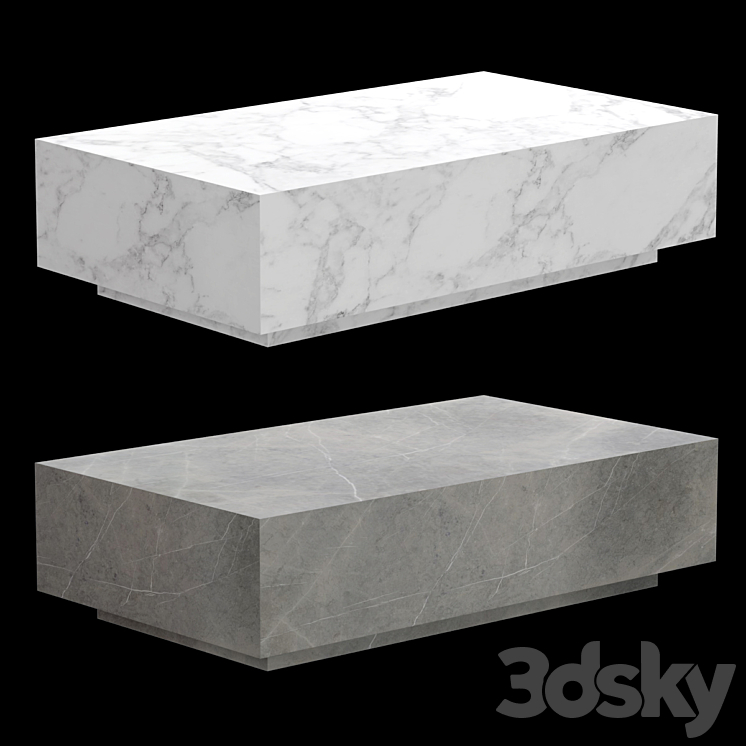 Restoration hardware marble plinth coffee table discount