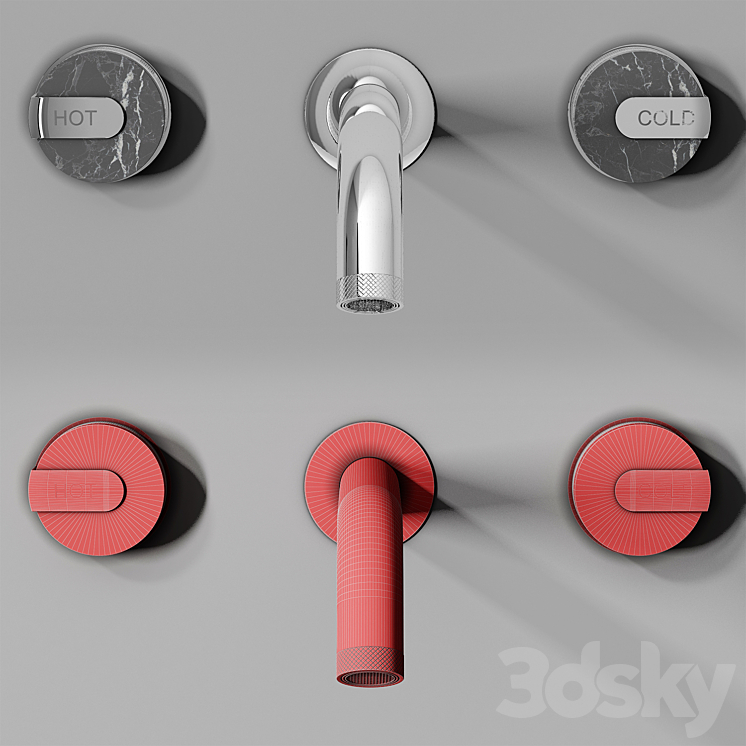 Wall mounted Korakril Ptit handrinse basin & Graff Mod plus faucet