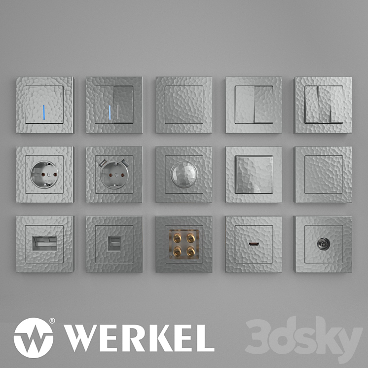 ОМ Sockets and switches Werkel Hammer series (silver) - Miscellaneous ...