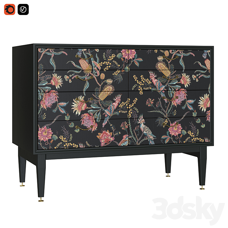 designer chest of drawers 4 Sideboard & Chest of drawer 3D model