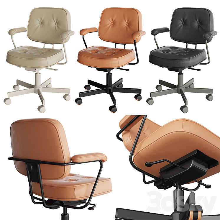 Ikea alefjäll leather office chair sales