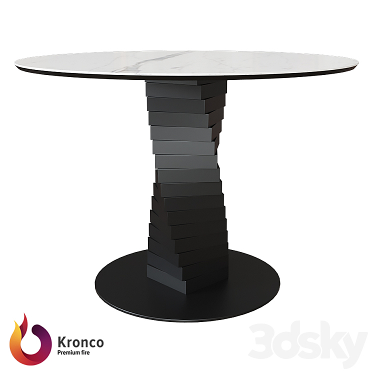 Круглый стол из керамогранита - Table - 3D model