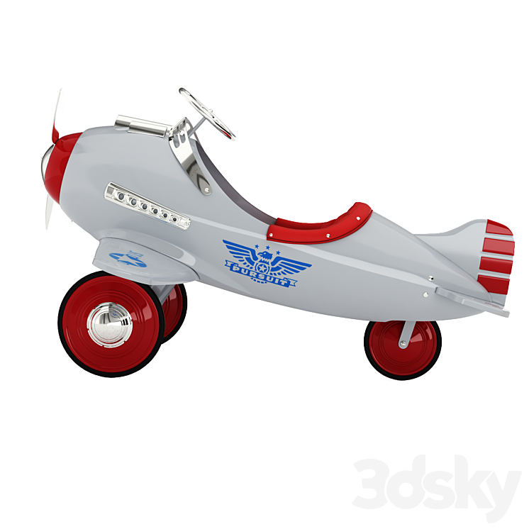 Kids pedal plane Murray Pursuit Toy 3D model