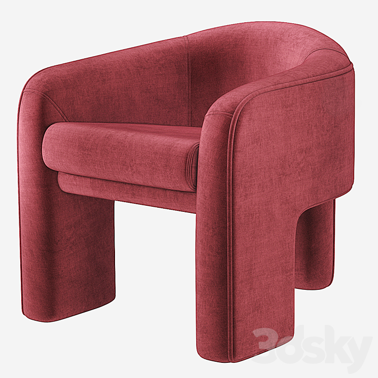 Vladimir Kagan Sculptural Chair Weiman Chair 3D model