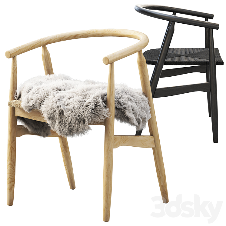 Joybird Rayne Dining Chair 2 options Chair 3D model