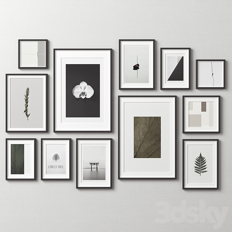 Picture Frames Set 239 Frame 3D Model a4-size-8x12-inch-frame-with-photo-print-black-frame-anand-gifts