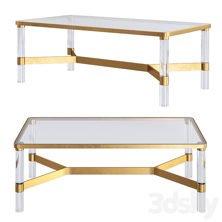 Oscarine lucite sales coffee table
