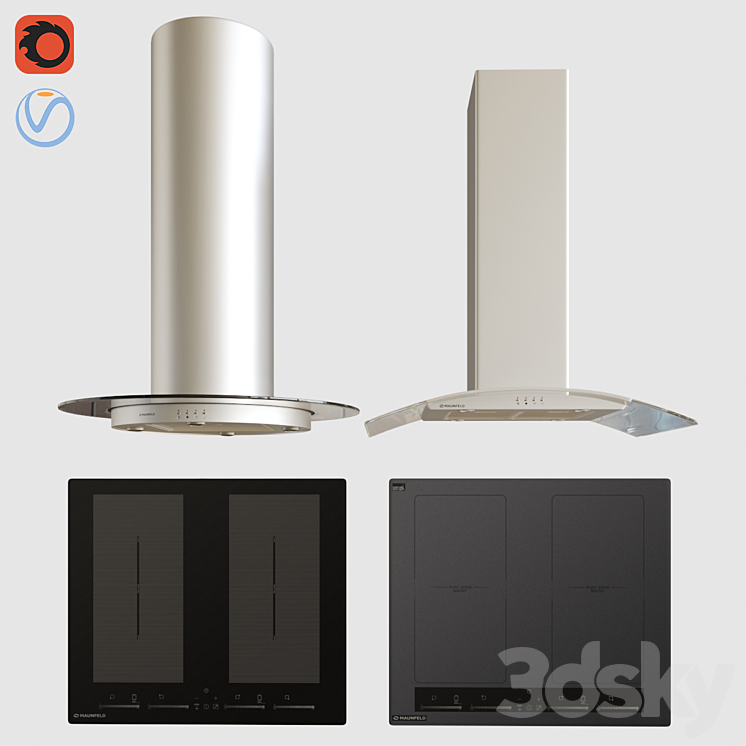 Maunfeld Set 3 - Kitchen appliance - 3D model